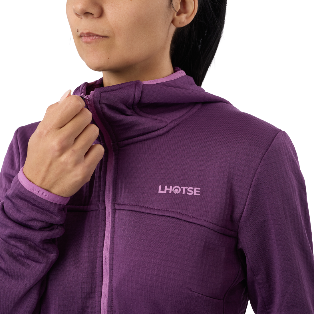 Polaire stretch en grid pour femme et la pratique du sport outdoor